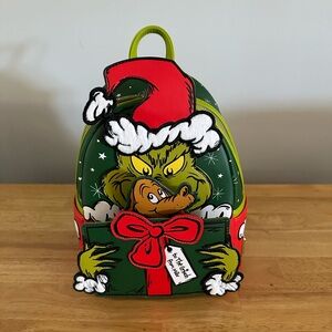 Loungefly Dr Seuss Grinch Santa Mini Backpack Brand New